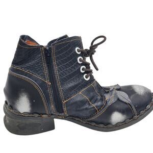 TMA EYES Ankle Boots Mens 8 Leather Germany Punk Grunge Boho Vintage Inspired